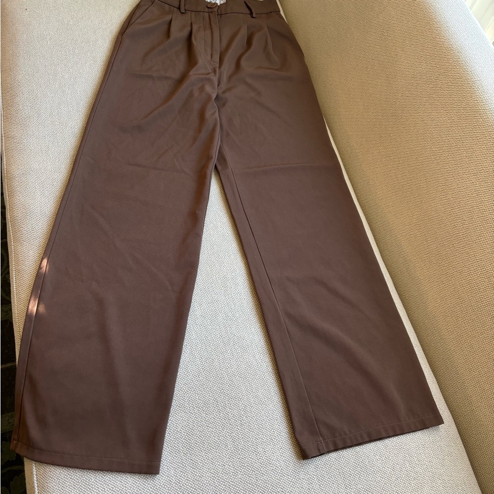 Princess Polly Men's Chocolate Brown Dress Pants
